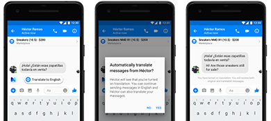 Facebook Messenger ya puede traducir tus chats en espaol e ingls