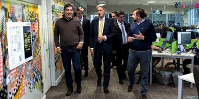 El Ministro de Economa del Reino Unido visit Globant en Buenos Aires