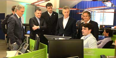 Globant invertir 1.200 millones de pesos, le dijo a Macri en sus oficinas