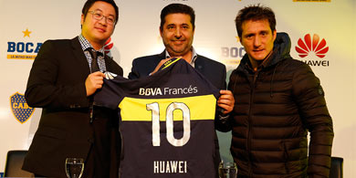 Huawei es el nuevo sponsor de Boca Juniors