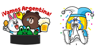 LINE lanza stickers de la Seleccin Argentina