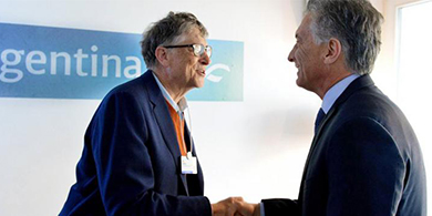 Macri y Larreta se reunieron con Bill Gates en Davos