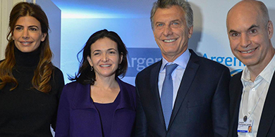 Macri se reuni con Sheryl Sandberg, COO de Facebook