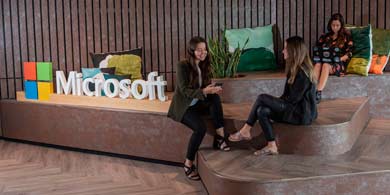Cmo son las nuevas oficinas hbridas de Microsoft Argentina?