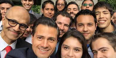 El CEO de Microsoft se reuni en Mxico con Enrique Pea Nieto