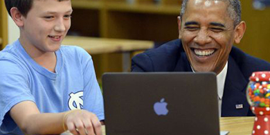 Obama present un plan de Internet para escuelas