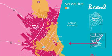 Personal anunci la disponibilidad de 4G en Mar del Plata y Pinamar