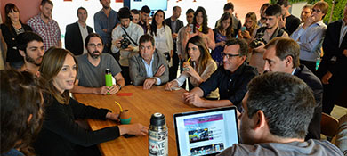 Vidal visit las nuevas oficinas de Globant en La Plata