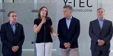 Macri visit Y-TEC con Vidal y felicit a Baraao